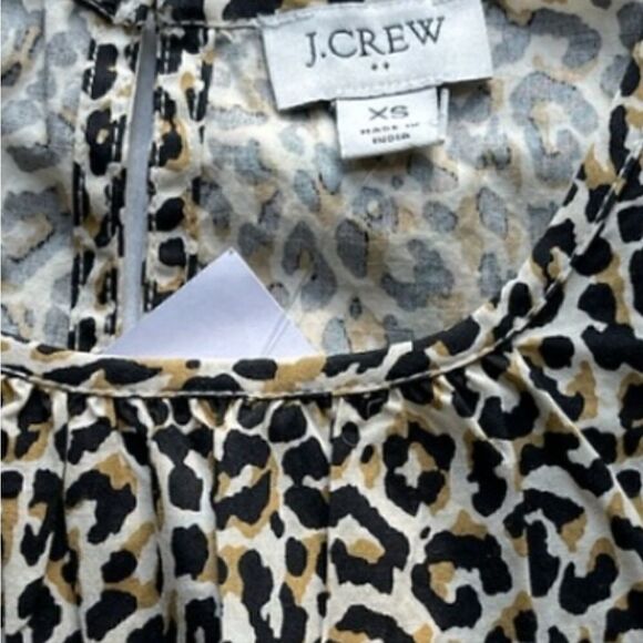 J CREW Puff Sleeve Leopard Top - Picture 5 of 7